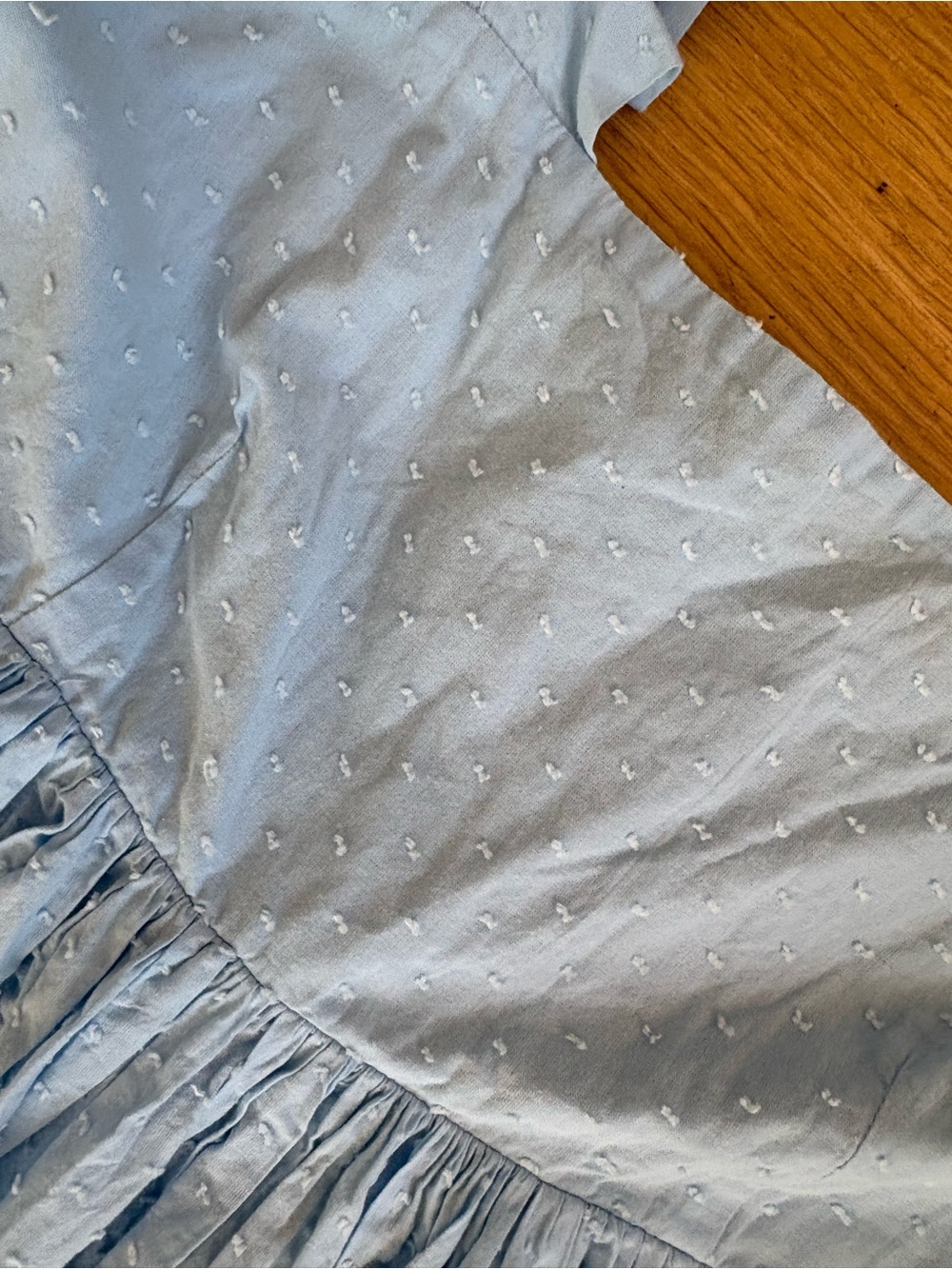 Light Blue Ruffled Strap Dress - Picture 3 of 6